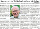 WLZ: Naturschutz im Waldecker Land war sein Leben